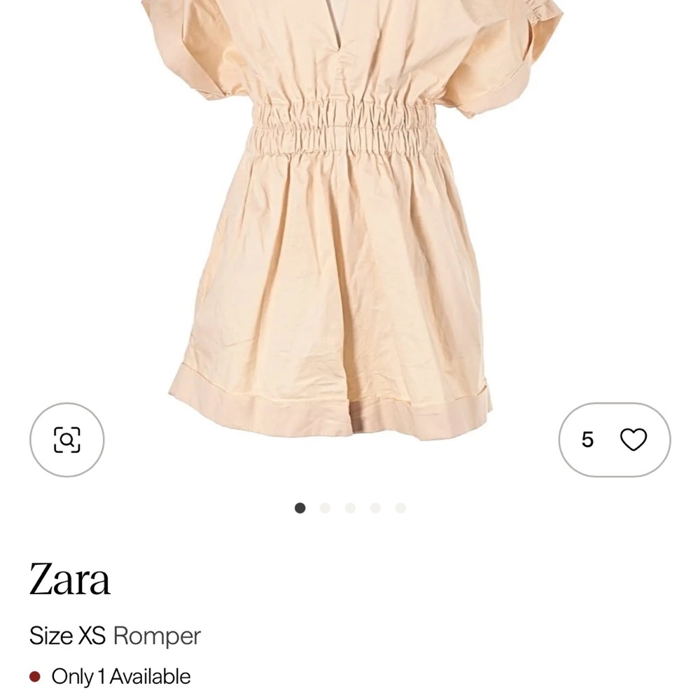 Zara Woman’s Cream Romper NWOT